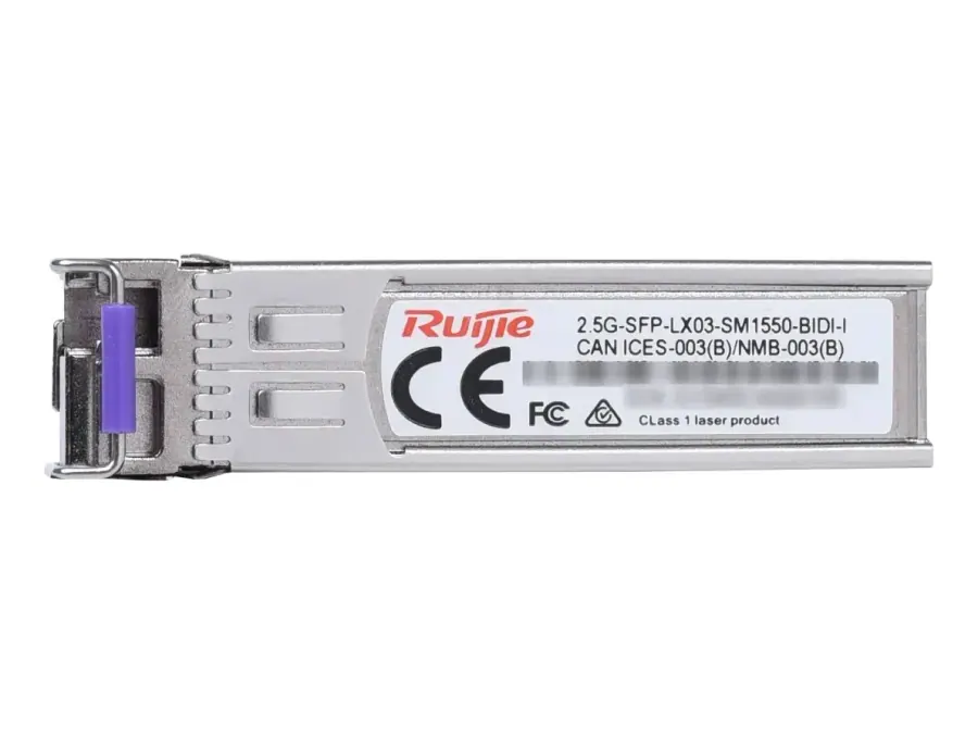 2.5G-SFP-LX03-SM1550-BIDI-I 2.5G BiDi SFP 1550nm-TX/1310nm-RX 3-km DOM Simplex LC SMF Transceiver Module