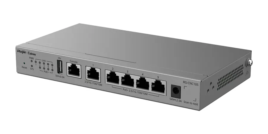 RG-CNC105 Routing · Wireless Control · PoE Switching · Authentication, 4-in-1 Edge Controller