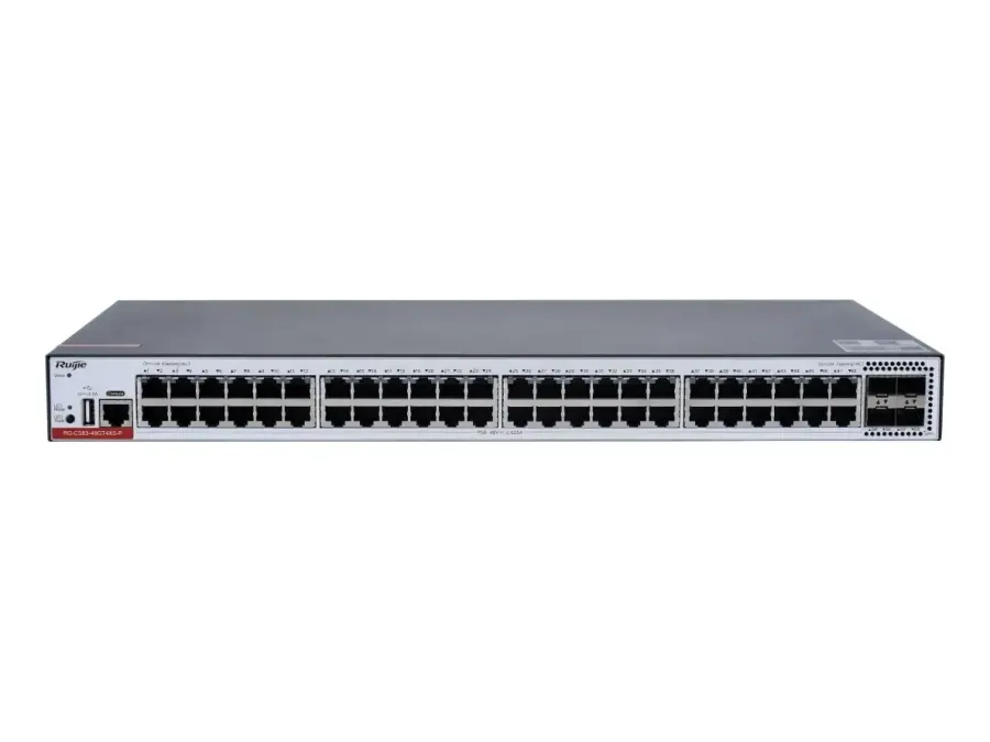 RG-CS83-48GT4XS-P 48-Port 1GE RJ45 Layer 3 Managed Access Switch with PoE+, 4-Port 10GE Uplink