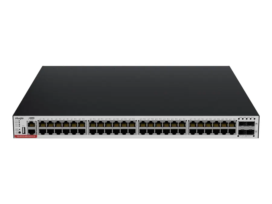 RG-CS83-48GT4XS-PD 48-Port 1GE RJ45 Layer 3 Managed Access Switch with PoE+, 4-Port 10GE Uplink