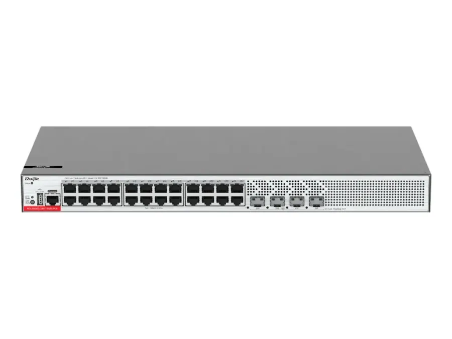 RG-S5000-24GT4MS-P-E 24-Port Gigabit Layer 2+ Managed PoE+ Switch with Four 2.5GE Uplink SFP Ports
