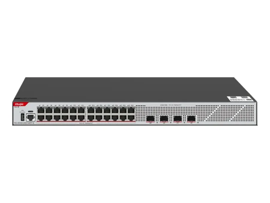 RG-S5350-24GT4SFP-E 24-Port GE Layer 3 Managed Access Switch, 4-Port 1GE Uplink