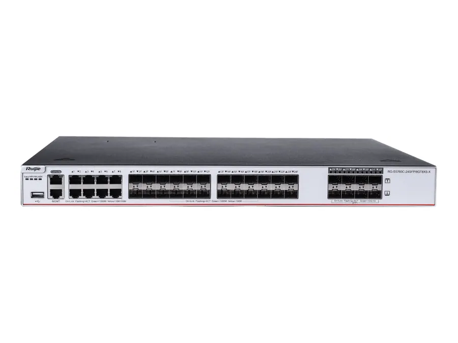 RG-S5760C-24SFP/8GT8XS-X 24-Port Layer 3 Enterprise-Class Core or Aggregation Switch (with Eight Combo Ports), 8-Port 10GE Uplink